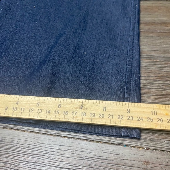 New York and Co Trouser Pants High Waist Straight Leg 10P Navy Blue - Picture 5 of 8